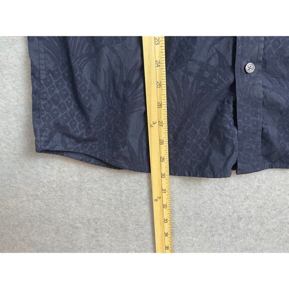 Banana Republic Casual Shirt Men's Size L Navy Pineapple All Over Print Button - Picture 5 of 6